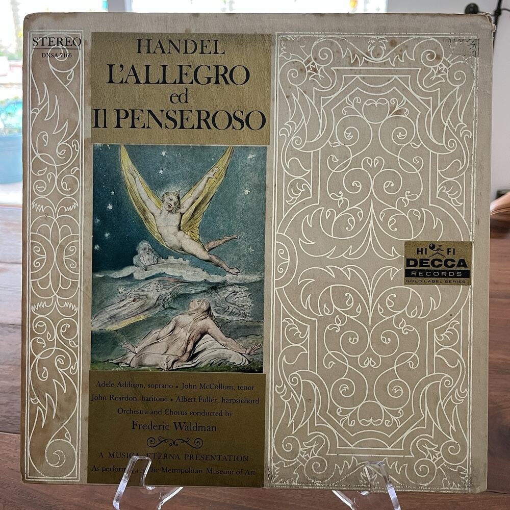 Handel L'Allegro Ed Il Penseroso 2xLP Box Set Decca Gold Label DXSA 7165